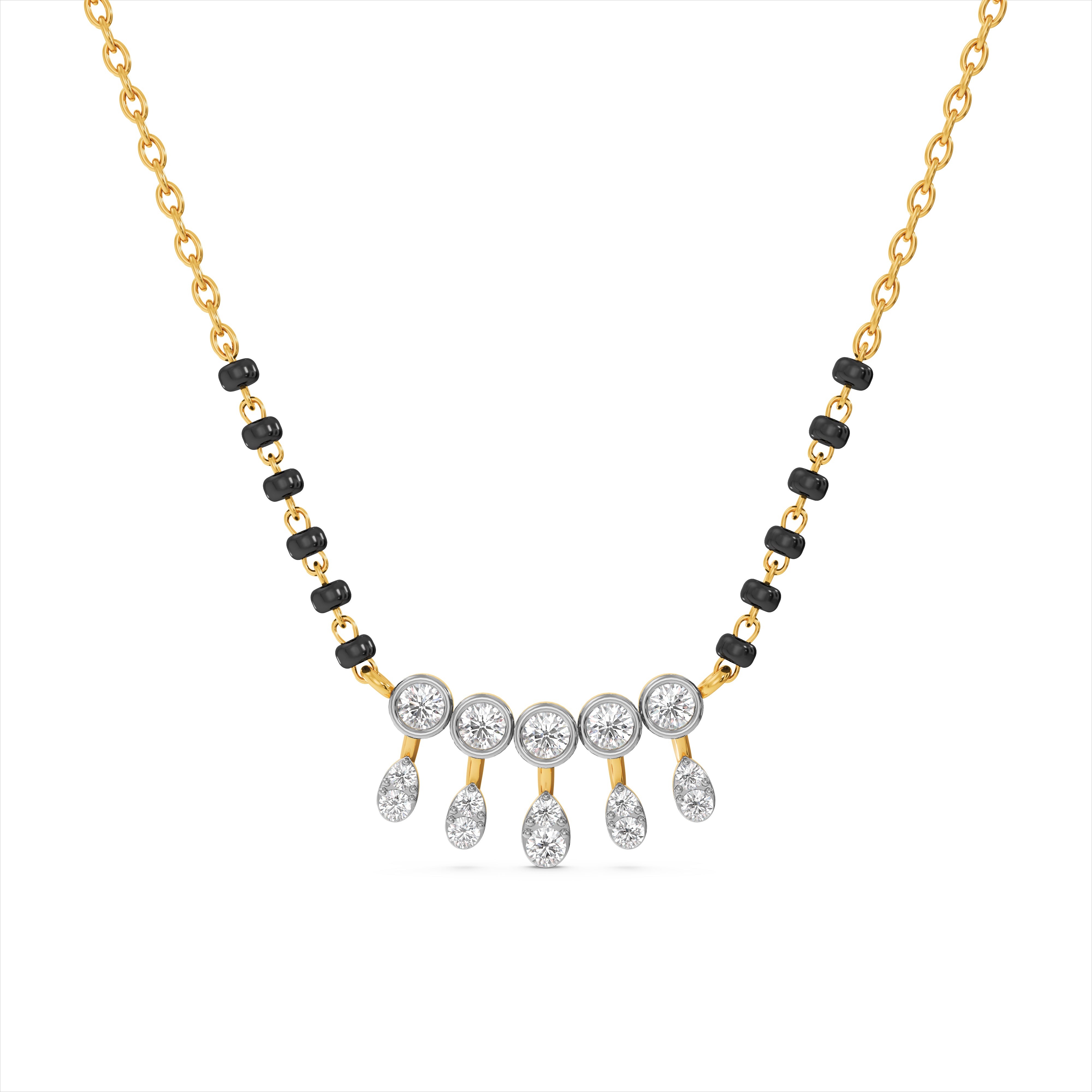 Dreamy 9KT Gold Laboratory Grown Diamond Mangalsutra