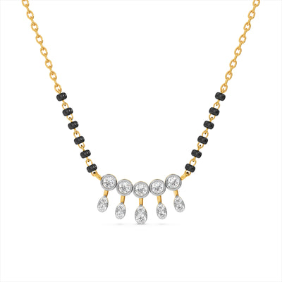 Dreamy 9KT Gold Lab Grown Diamond Mangalsutra