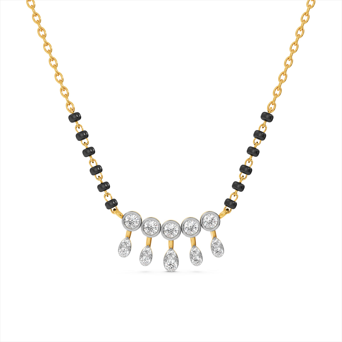 Dreamy 9KT Gold Laboratory Grown Diamond Mangalsutra