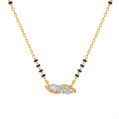 Subtle Elegant 9KT Gold Lab Grown Diamond Mangalsutra
