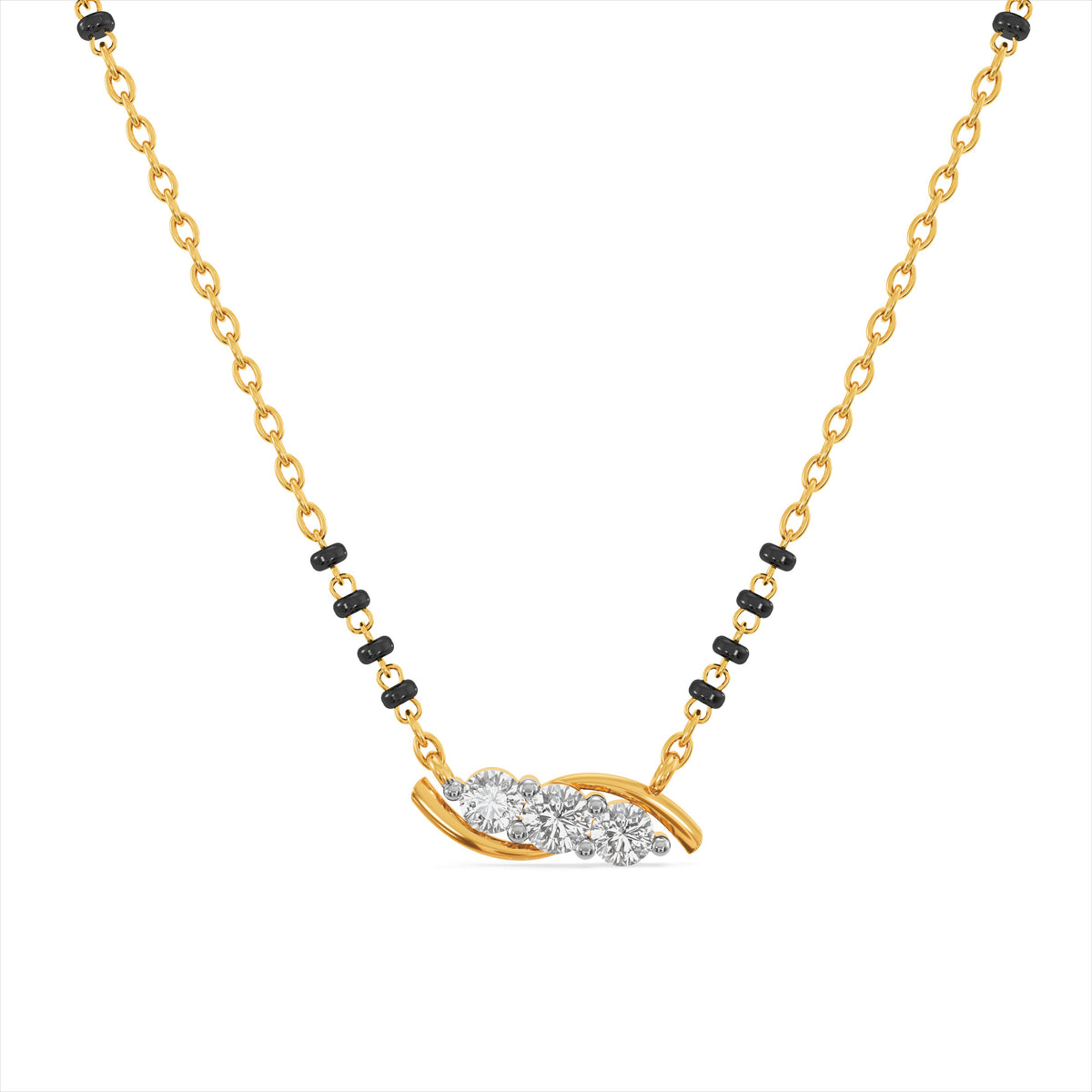 Subtle Elegant 9KT Gold Laboratory Grown Diamond Mangalsutra