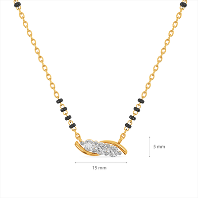 Subtle Elegant 9KT Gold Lab Grown Diamond Mangalsutra