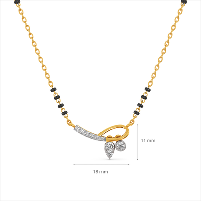 Artisanal 9KT Gold Lab Grown Diamond Mangalsutra