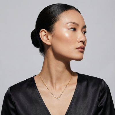 Artisanal 9KT Gold Lab Grown Diamond Mangalsutra