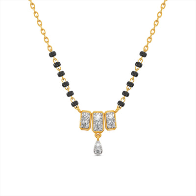 Modern Octa 9KT Gold Lab Grown Diamond Mangalsutra