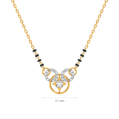 Vritika 9KT Gold Lab Grown Diamond Mangalsutra