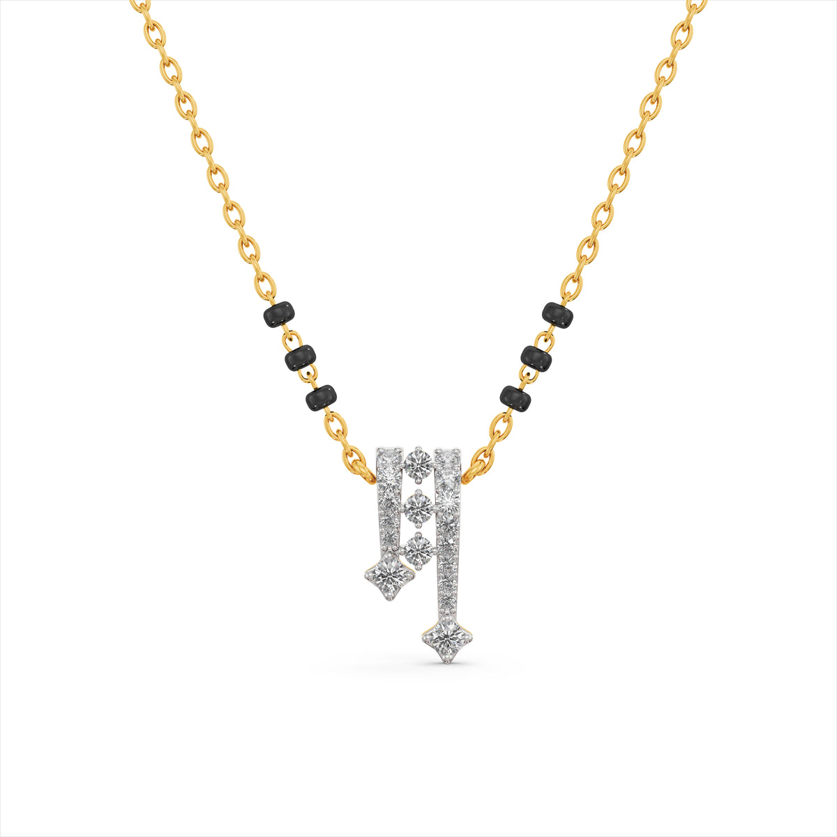 Endless Spark 9KT Gold Laboratory Grown Diamond Mangalsutra