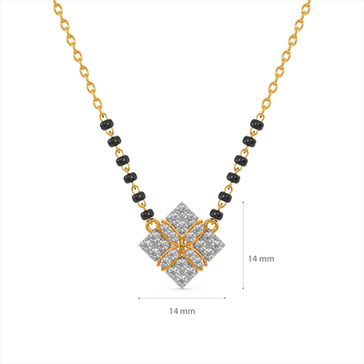 Sparkling Box 9KT Gold Lab Grown Diamond Mangalsutra