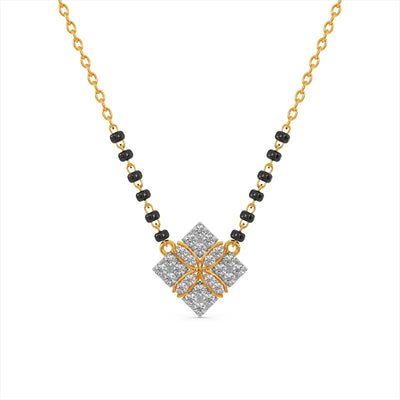 Sparkling Box 9KT Gold Lab Grown Diamond Mangalsutra