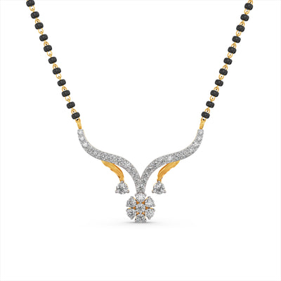 Ritvi 9KT Gold Lab Grown Diamond Mangalsutra