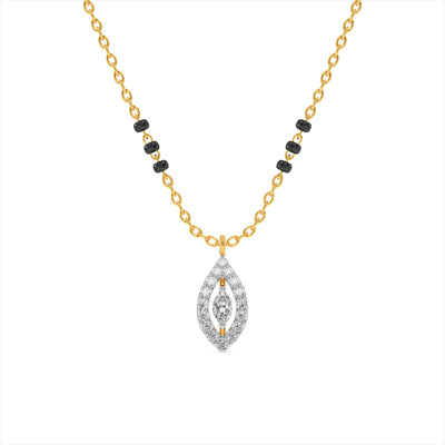 Petal Drop 9KT Gold Lab Grown Diamond Mangalsutra