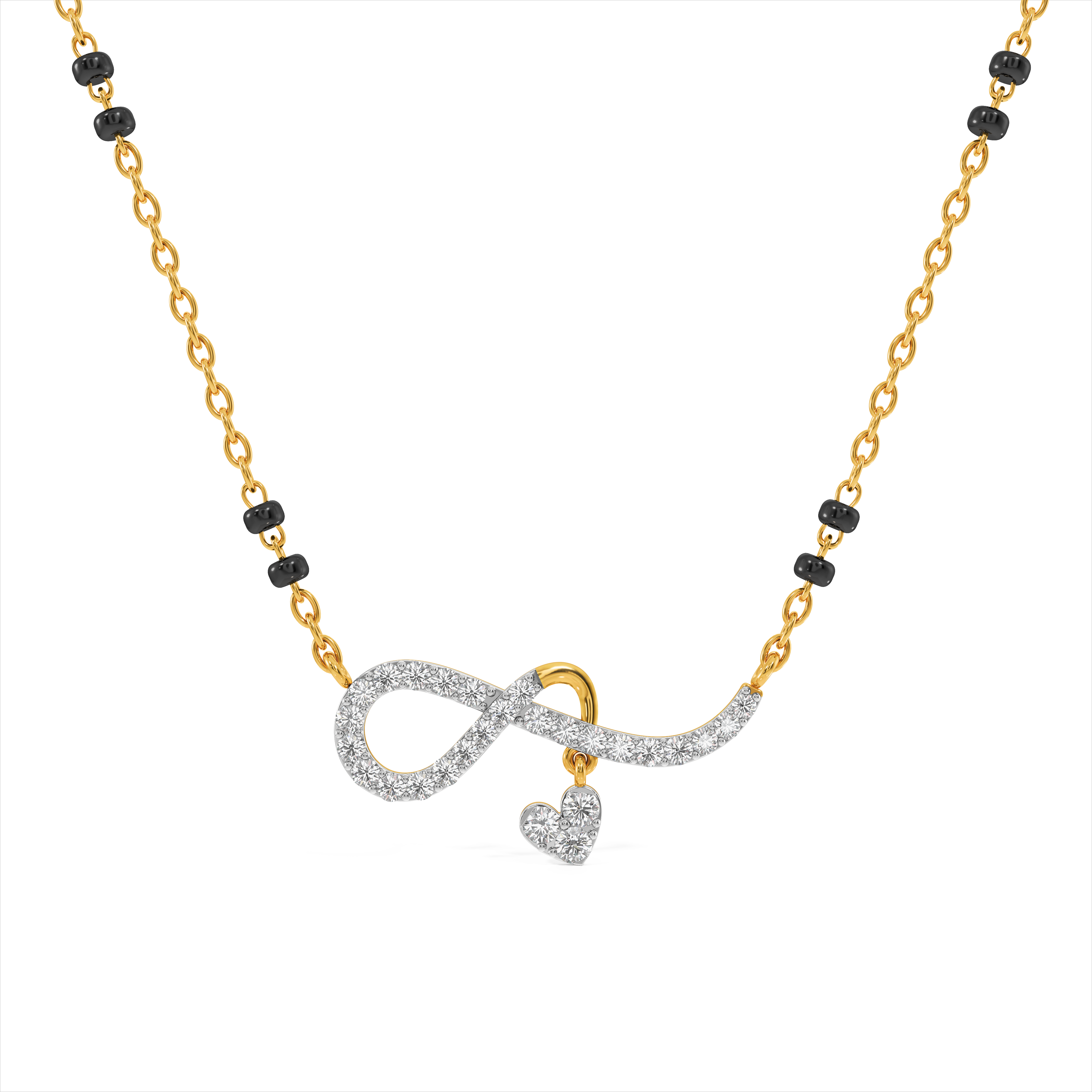 Eternal Love Knot 9KT Gold Laboratory Grown Diamond Mangalsutra