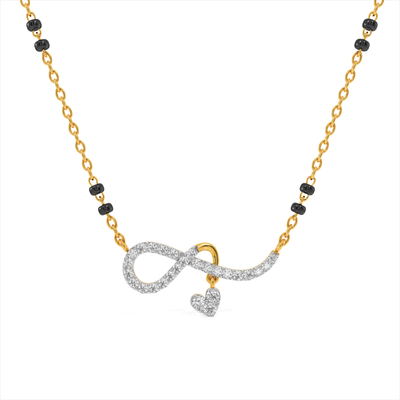 Eternal Love Knot 9KT Gold Lab Grown Diamond Mangalsutra