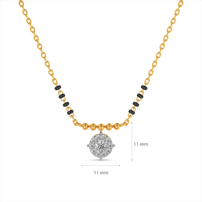 Aashvi 9KT Gold Lab Grown Diamond Mangalsutra