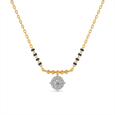 Aashvi 9KT Gold Lab Grown Diamond Mangalsutra