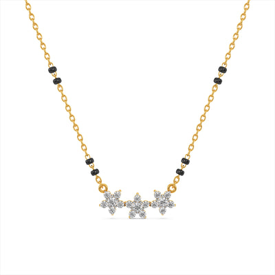 Bloom Arc 9KT Gold Lab Grown Diamond Mangalsutra
