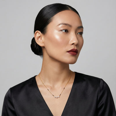 Bloom Arc 9KT Gold Lab Grown Diamond Mangalsutra