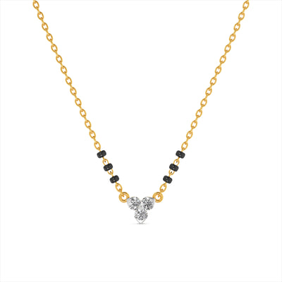 Dainty Bloom 9KT Gold Lab Grown Diamond Mangalsutra