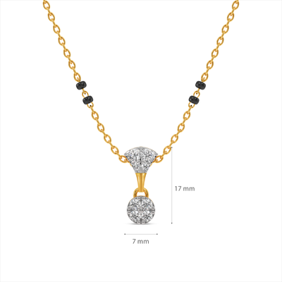 Minimal Drop 9KT Lab Grown Diamond Mangalsutra