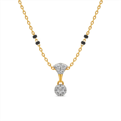 Minimal Drop 9KT Lab Grown Diamond Mangalsutra