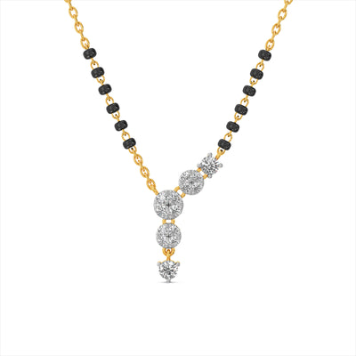 Curvy Cascade 9KT Lab Grown Diamond Mangalsutra