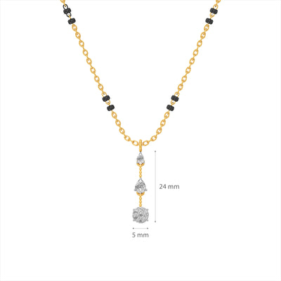 Amora Linked Spark 9KT Lab-Grown Diamond Mangalsutra