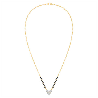 Dainty Flower 9KT Gold Lab Grown Diamond Manglsutra