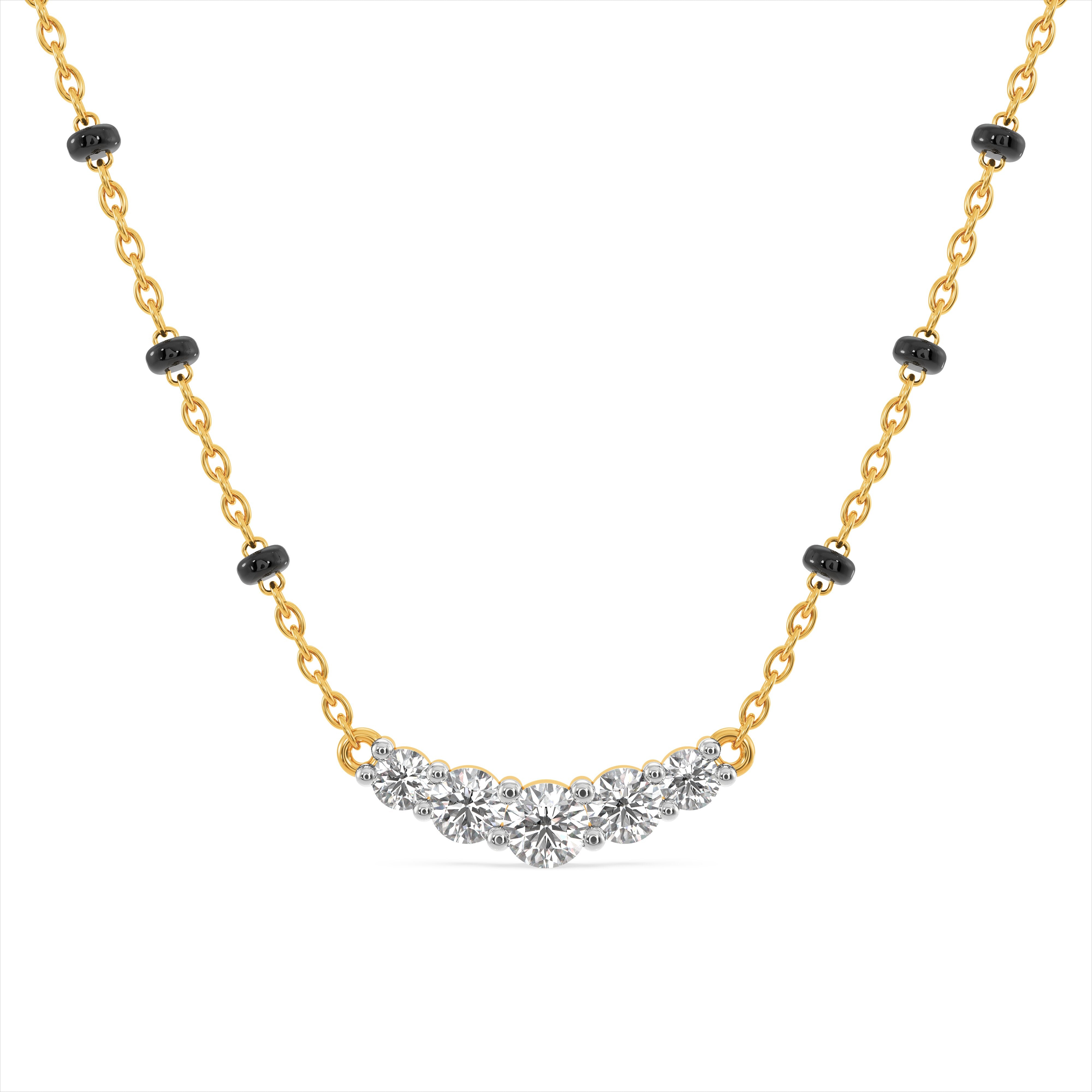 Urban Arc 9KT Gold Laboratory Grown Diamond Mangalsutra