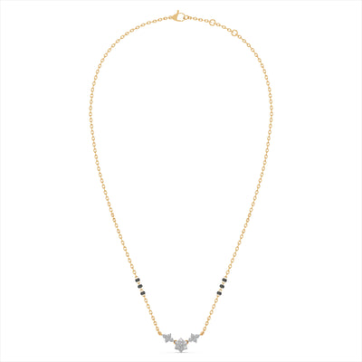 Floral Love 9KT Gold Lab Grown Diamond Mangalsutra
