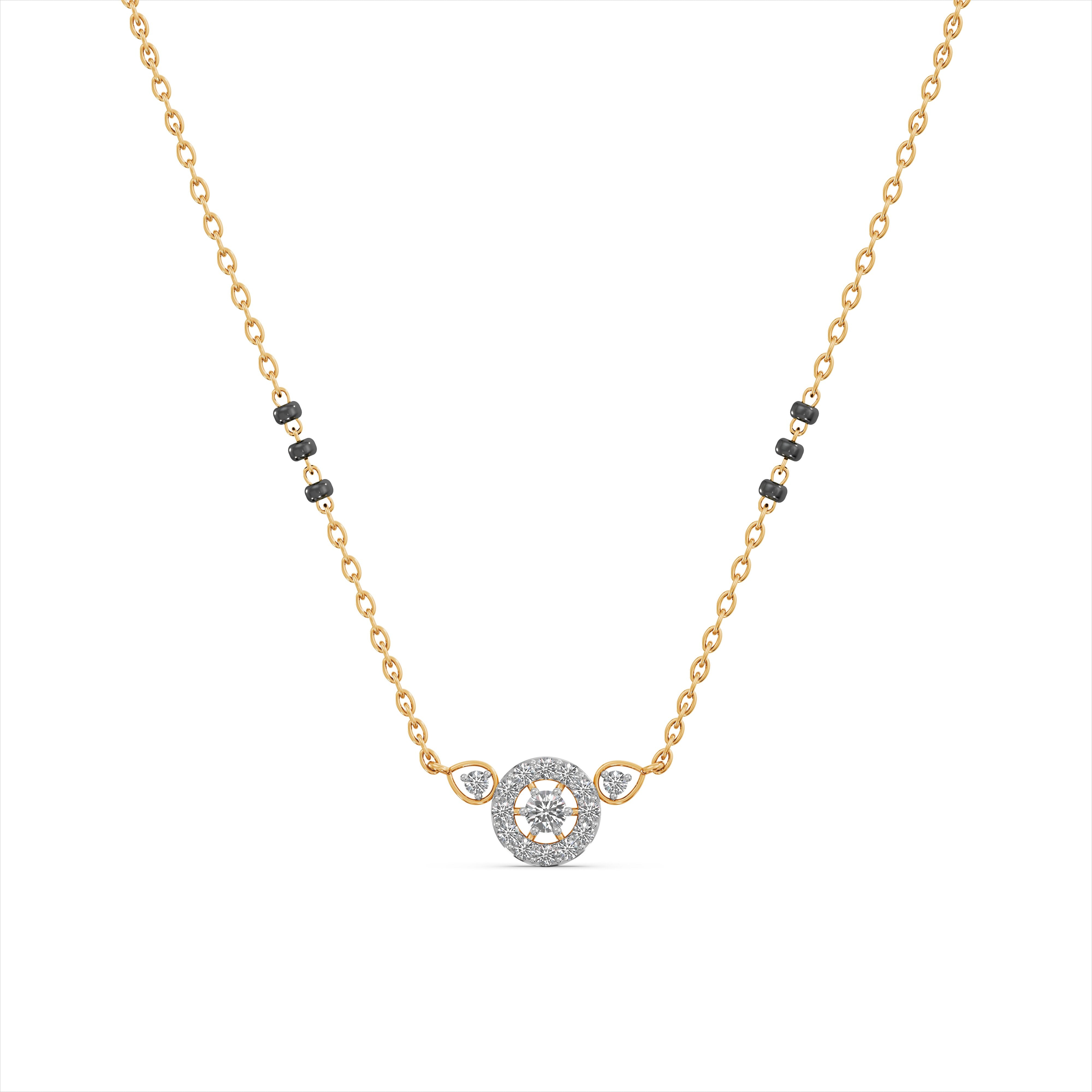 Royal Circle 9KT Gold Laboratory Grown Diamond Mangalsutra
