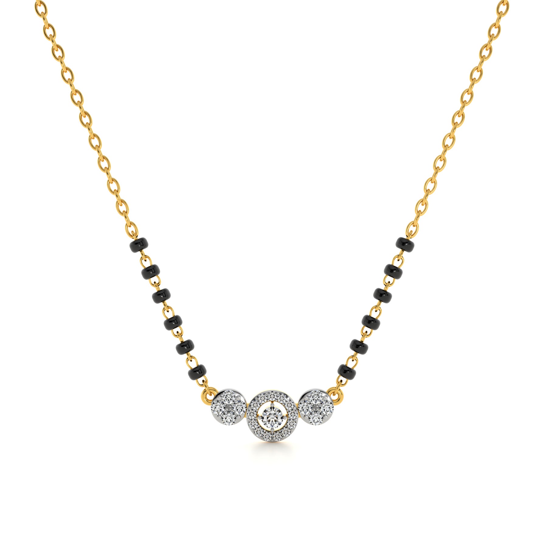Eternal Vows Circle 9KT Gold Laboratory Grown Diamond Mangalsutra
