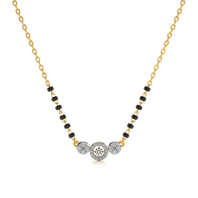 Eternal Vows Circle 9KT Gold Lab Grown Diamond Mangalsutra