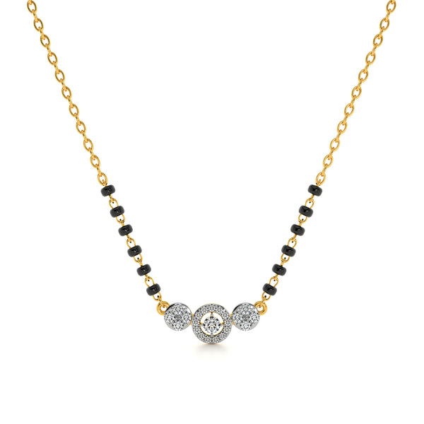 Eternal Vows Circle 9KT Gold Lab Grown Diamond Mangalsutra