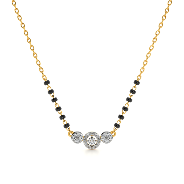 Eternal Vows Circle 9KT Gold Lab Grown Diamond Mangalsutra