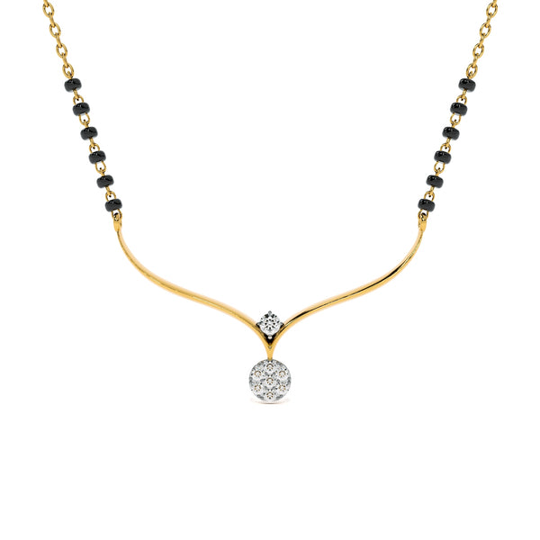 Classic Drop 9KT Gold Lab Grown Diamond Mangalsutra