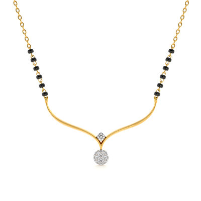 Classic Drop 9KT Gold Lab Grown Diamond Mangalsutra