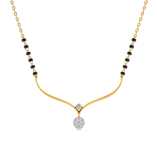 Classic Drop 9KT Gold Lab Grown Diamond Mangalsutra