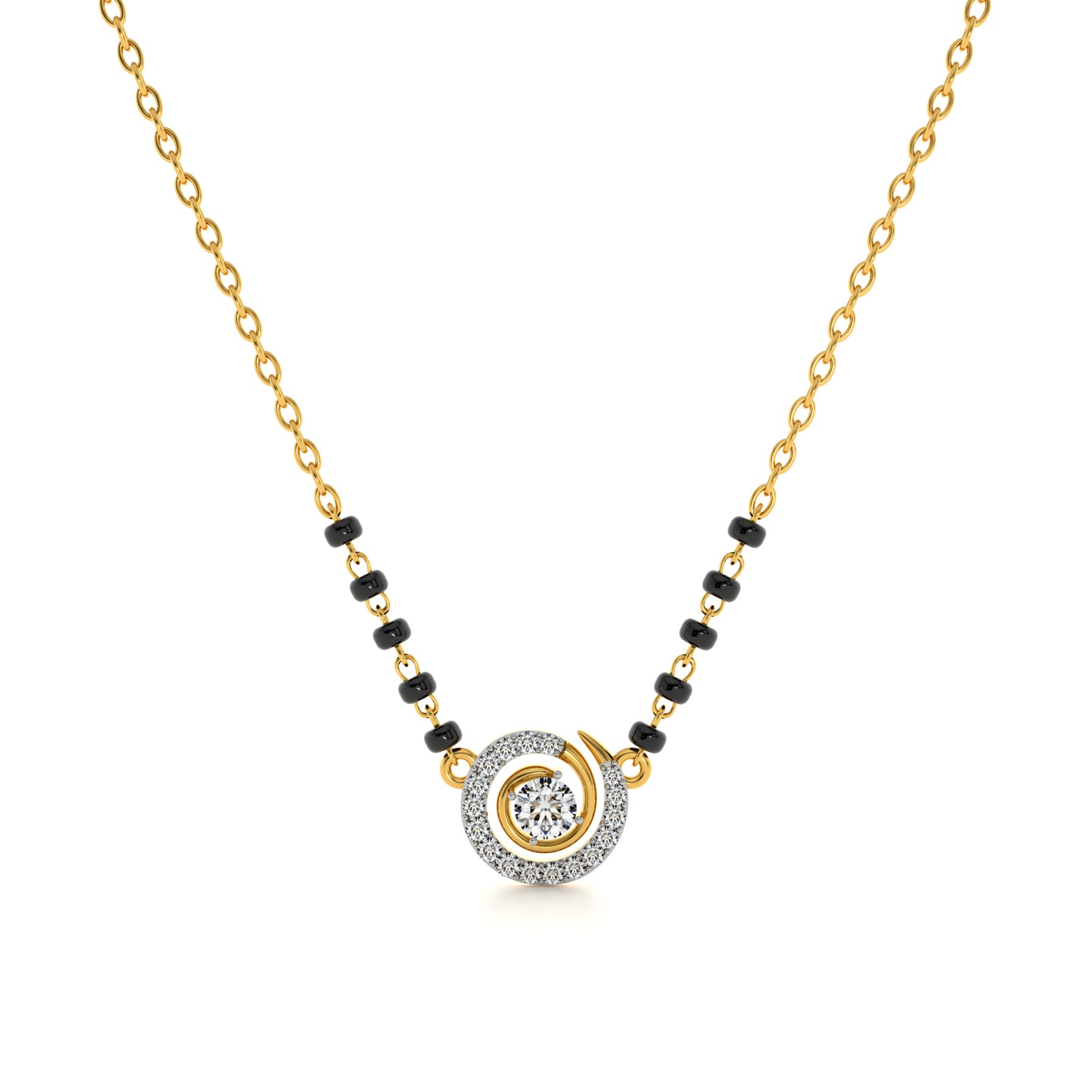 Circle of Love 9KT Gold Laboratory Grown Diamond Mangalsutra