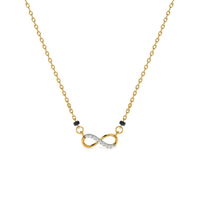 Endless Love Infinity 9KT Gold Lab Grown Diamond Mangalsutra