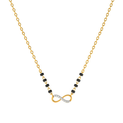 Endless Love Infinity 9KT Gold Lab Grown Diamond Mangalsutra