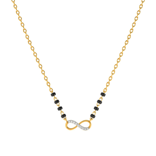 Endless Love Infinity 9KT Gold Lab Grown Diamond Mangalsutra