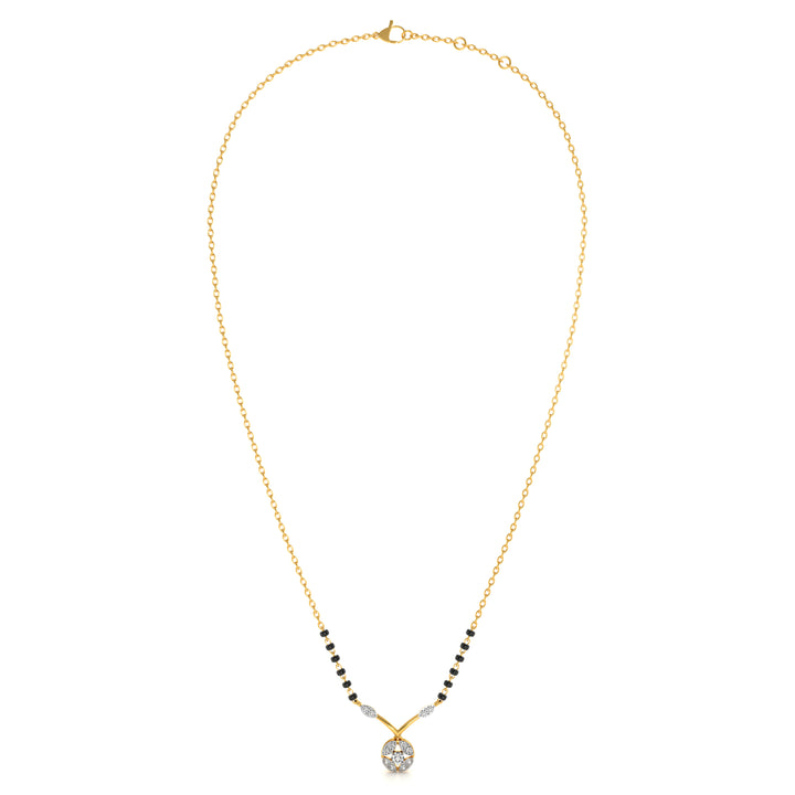 Pure Bond Solitaire 9KT Gold Lab Grown Diamond Mangalsutra - 2