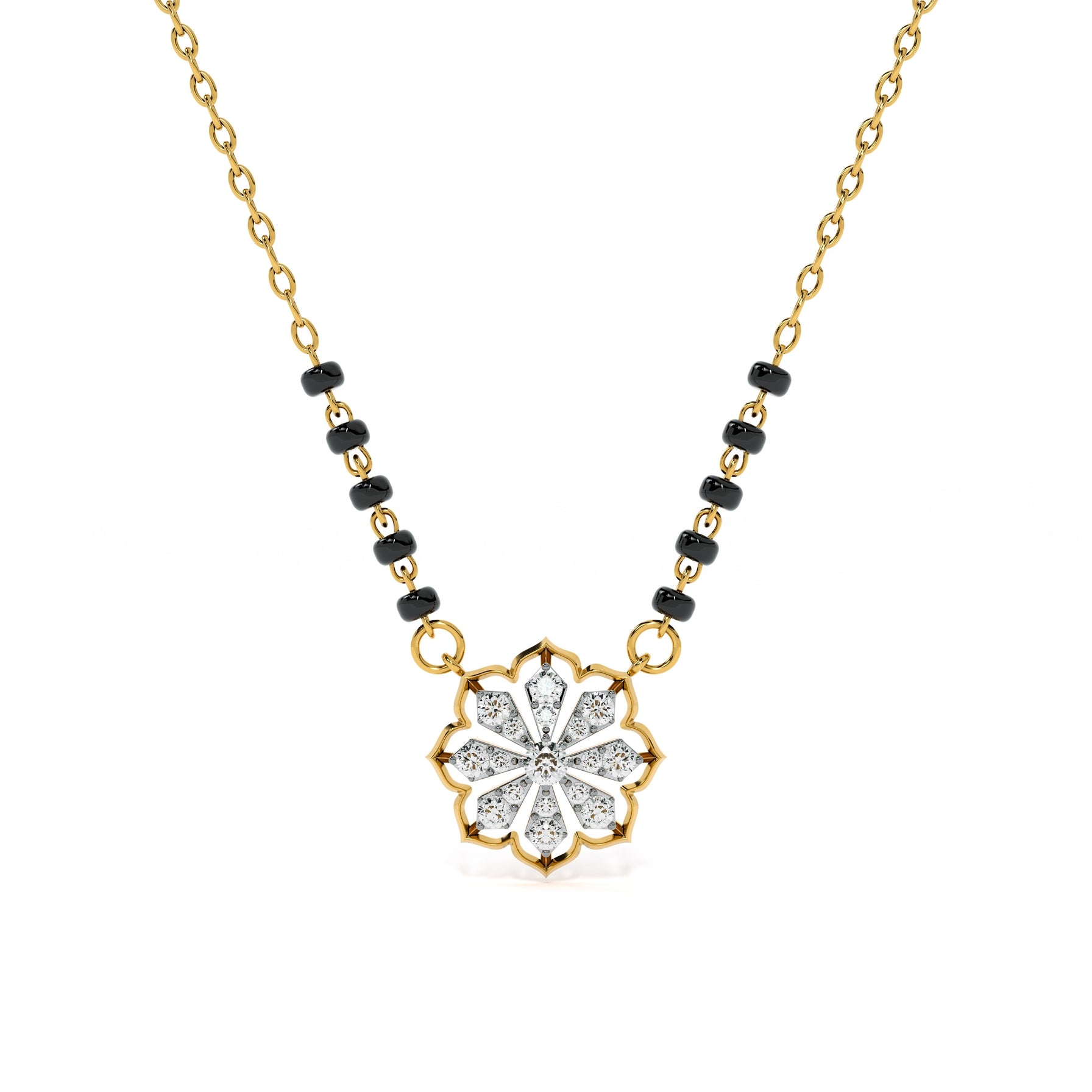 Bloom Glow Heritage 9KT Gold Laboratory Grown Diamond Mangalsutra