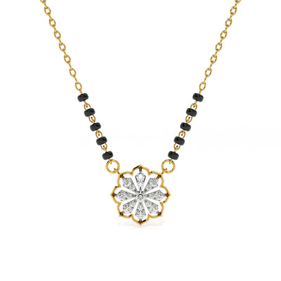 Bloom Glow Heritage 9KT Gold Lab Grown Diamond Mangalsutra
