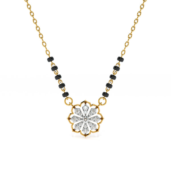 Bloom Glow Heritage 9KT Gold Lab Grown Diamond Mangalsutra