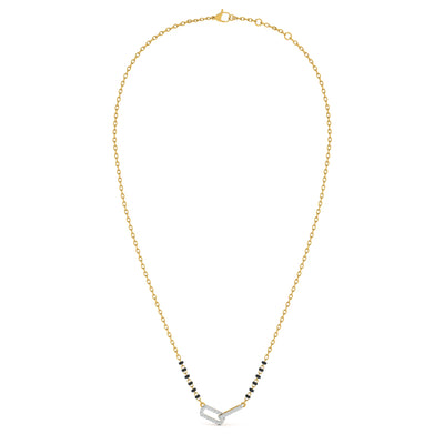 Eternal Interlocked Frame 9KT Gold Lab Grown Diamond Mangalsutra
