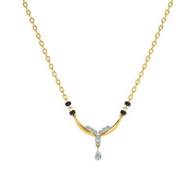 The Delicate Drop 9KT Gold Lab Grown Diamond Mangalsutra