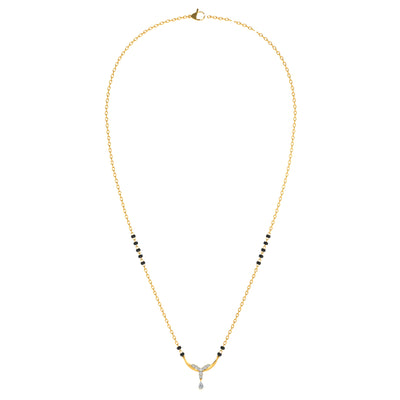 The Delicate Drop 9KT Gold Lab Grown Diamond Mangalsutra