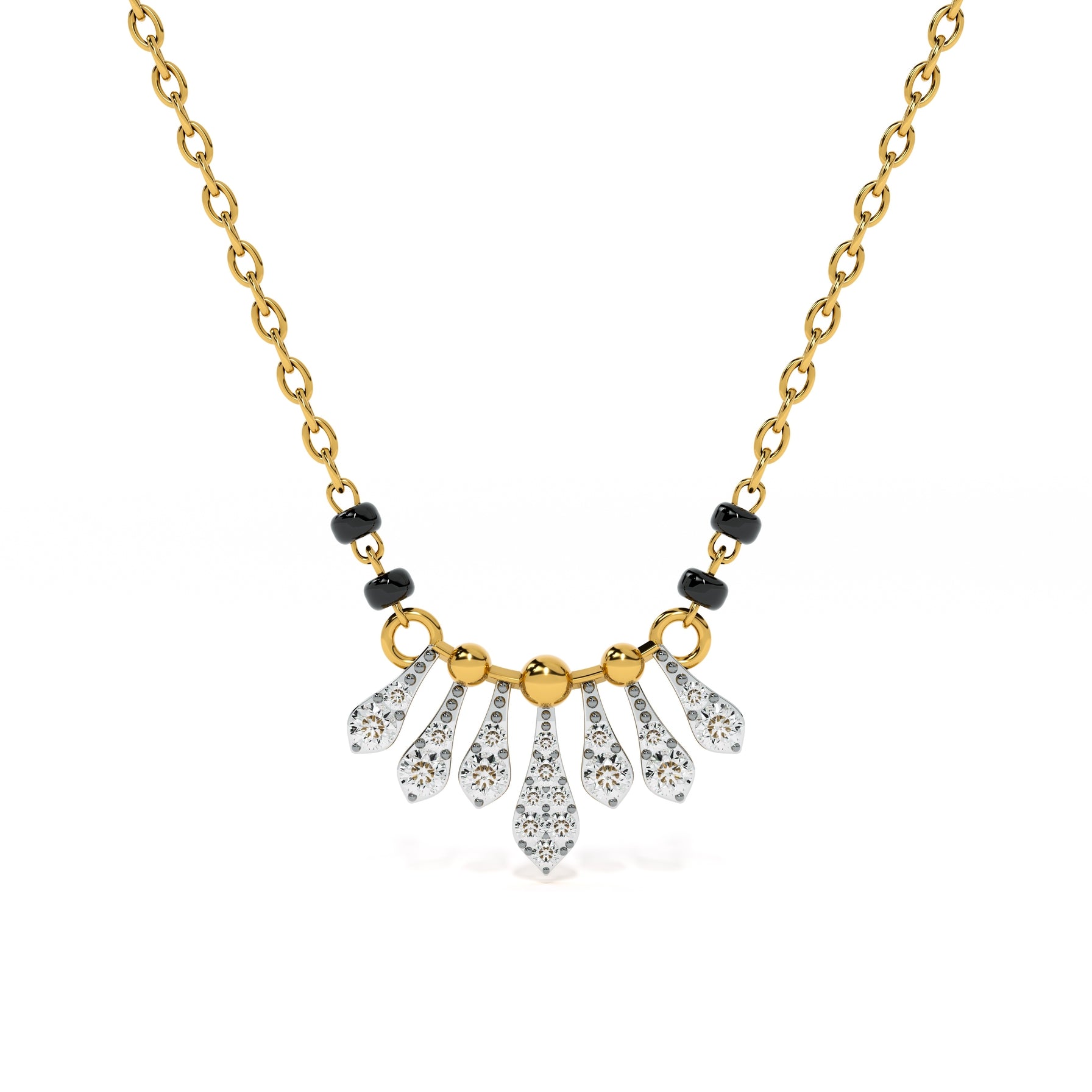 Falling Grace 9KT Gold Laboratory Grown Diamond Mangalsutra