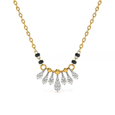Falling Grace 9KT Gold Lab Grown Diamond Mangalsutra